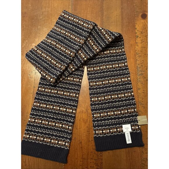 J.CREW Accessories - Jcrew 100% Wool Blue Striped Scarf
